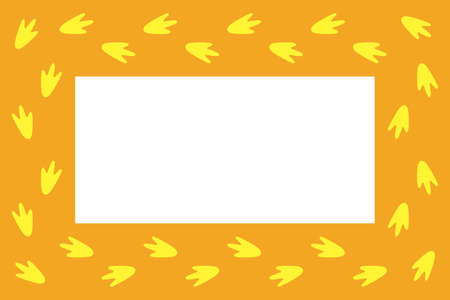 Penguin footprint design vector frame.のイラスト素材