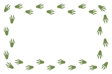 Crocodile footprint design vector frame.のイラスト素材
