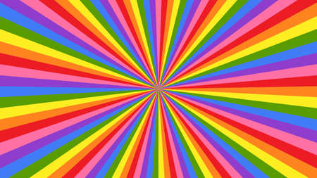 Rainbow color radiant vector background.のイラスト素材