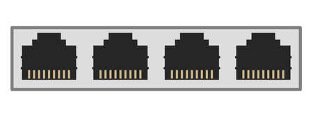 Switching hub isolated vector illustration.