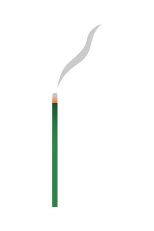 A incense stick isolated vector illustration.のイラスト素材