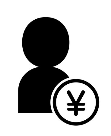 Human and money vector icon,のイラスト素材