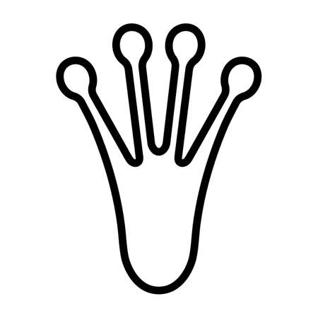 Frog Footprint isolated vector illustration.のイラスト素材