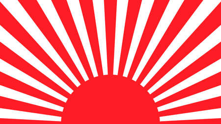 Rising sun flag pattern background.