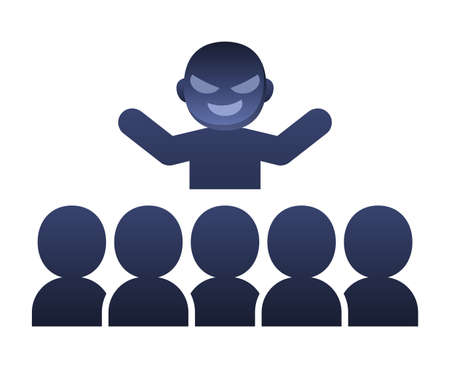 Bad person spreading information isolated vector illustration.のイラスト素材