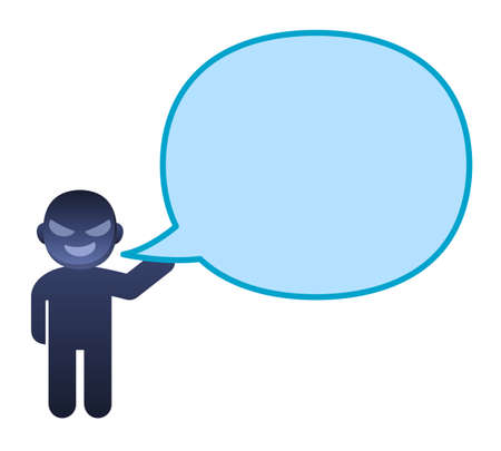 Talking bad person speech balloon.のイラスト素材