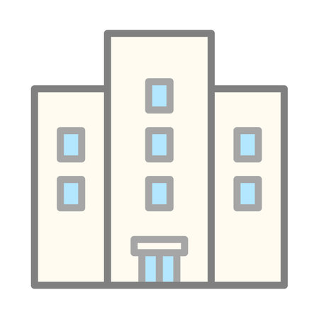 Building icon isolated vector illustration.のイラスト素材