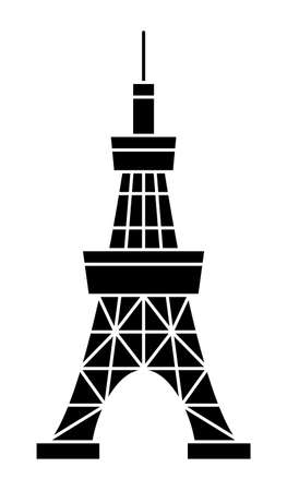 Tower icon isolated vector illustration.のイラスト素材