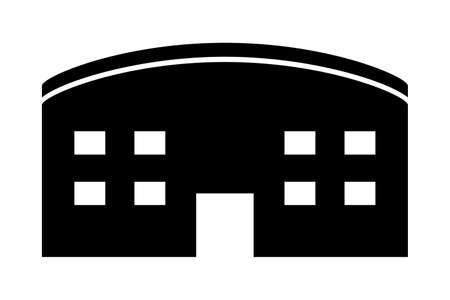 Building icon isolated vector silhouette.のイラスト素材