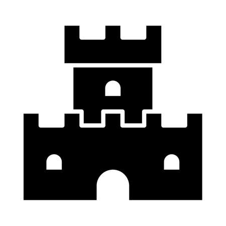 Western fort isolated vector silhouette.のイラスト素材