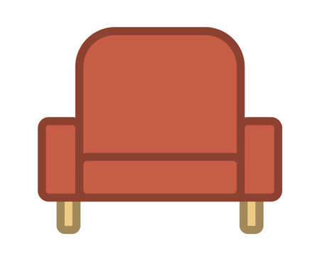 Sofa icon isolated vector illustration.のイラスト素材