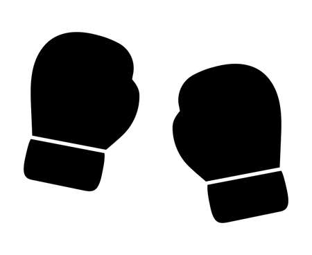 Boxing gloves isolated vector silhouette.のイラスト素材