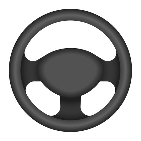 Steering wheel isolated vector illustration.のイラスト素材