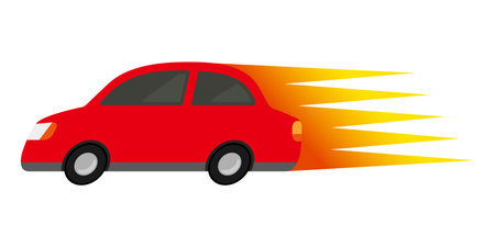 Fast car isolated vector illustration.のイラスト素材