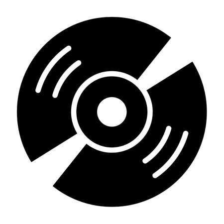 A disc isolated vector silhouette.のイラスト素材