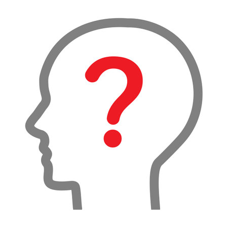 Profile and question mark icon.のイラスト素材