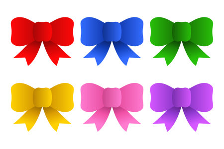 Colorful ribbon isolated vector illustration.のイラスト素材