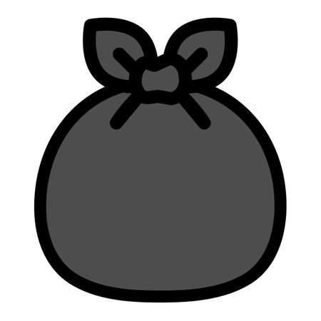 Garbage bag isolated vector icon.のイラスト素材