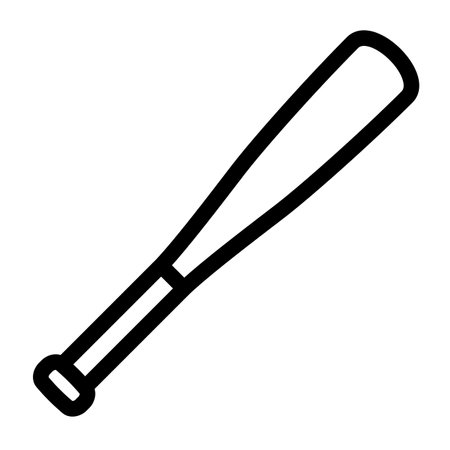 Baseball bat isolated vector icon.のイラスト素材