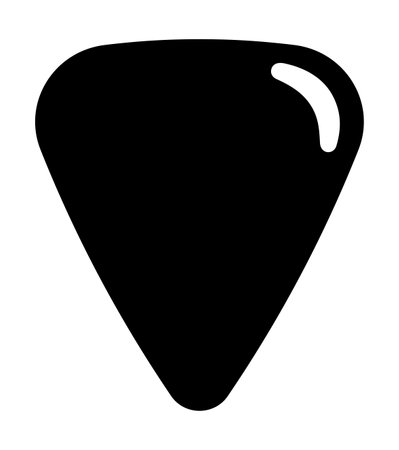 Guitar pick isolated vector icon.のイラスト素材
