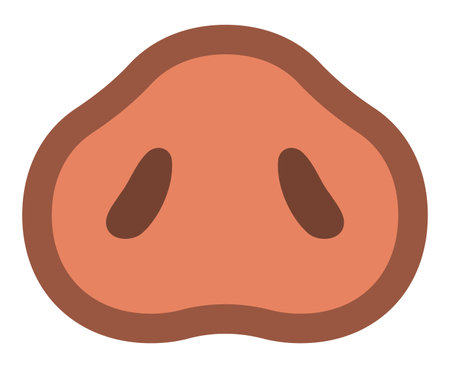 Pig's snout isolated vector illustration.のイラスト素材