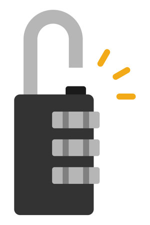 Number combination key isolated vector illustration.のイラスト素材