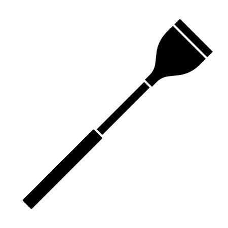 Scraping rod isolated vector silhouette.のイラスト素材