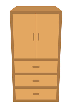 A cabinet isolated vector illustration.のイラスト素材