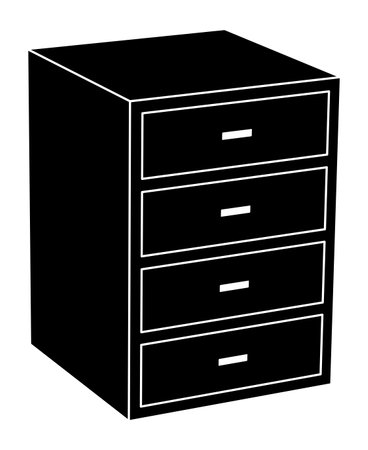 A chest isolated vector silhouette.のイラスト素材