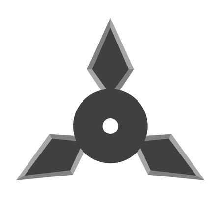 A throwing star isolated vector illustration.のイラスト素材