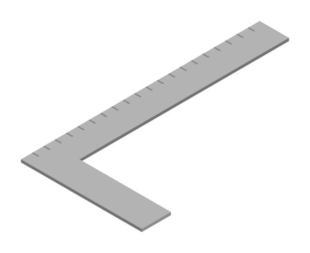 L angle ruler isolated vector illustration.のイラスト素材