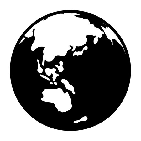The earth isolated vector silhouette.のイラスト素材