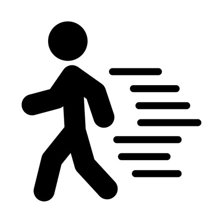 A person who walks fast.のイラスト素材