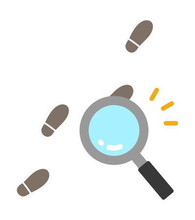 Find the footprints isolated vector illustration.のイラスト素材