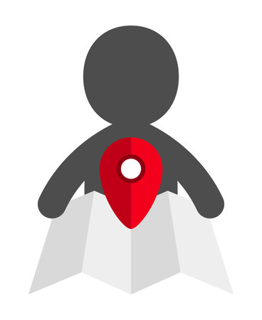 Map pin and map viewer.のイラスト素材