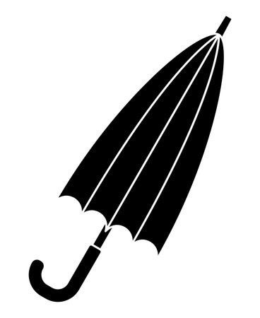 Simple umbrella isolated vector silhouette.のイラスト素材