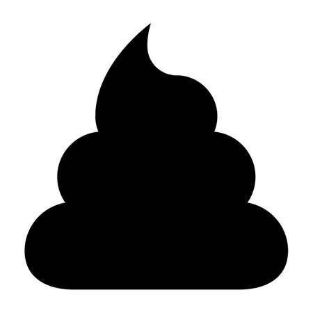Simple poop isolated vector silhouette.のイラスト素材