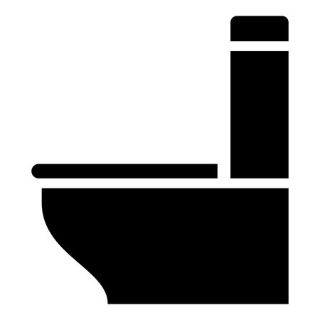 Western style toilet isolated vector icon.のイラスト素材