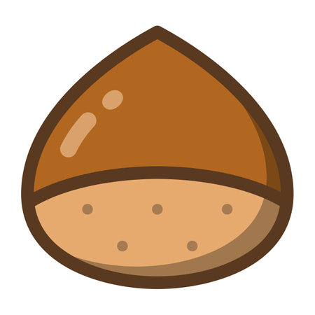 A Chestnut Isolated Vector Illustrationのイラスト素材