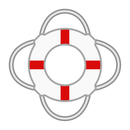 Ring Buoy Isolated Vector Illustrationのイラスト素材