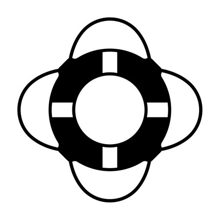 Ring Buoy Isolated Vector Silhouetteのイラスト素材