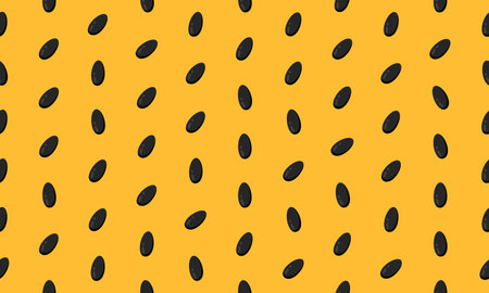 Watermelon Seed Yellow Pattern Background