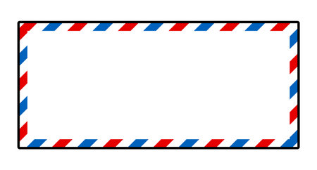 Air Mail Frame Isolated Vector Illustrationのイラスト素材