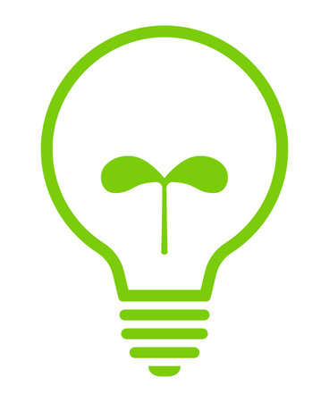 Bulb and Sprout Eco Iconのイラスト素材