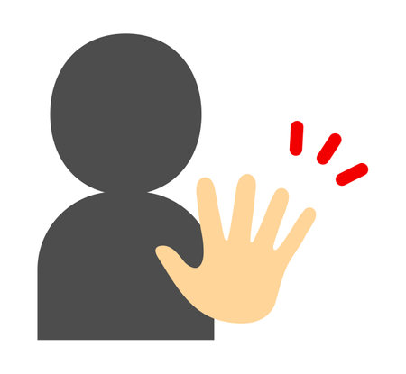 People Who Signal With the Palm of Their Handのイラスト素材