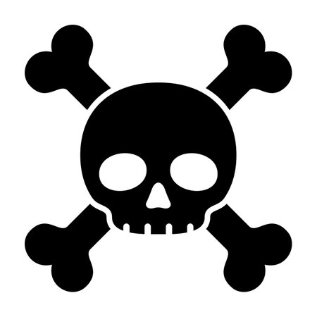 Bones Crossed With Skeleton Isolated Vector Iconのイラスト素材