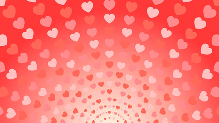 Radial Heart Lines Background in Vectorのイラスト素材