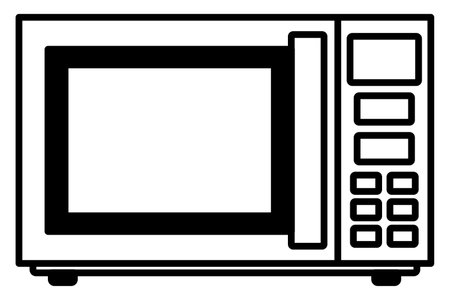 Microwave Oven Isolated Vector Iconのイラスト素材