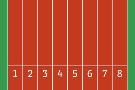 Track and Field Lane Isolated Vector Illustrationのイラスト素材