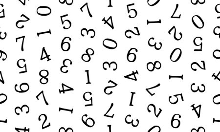 Seamless Pattern Background of Random Numbersのイラスト素材